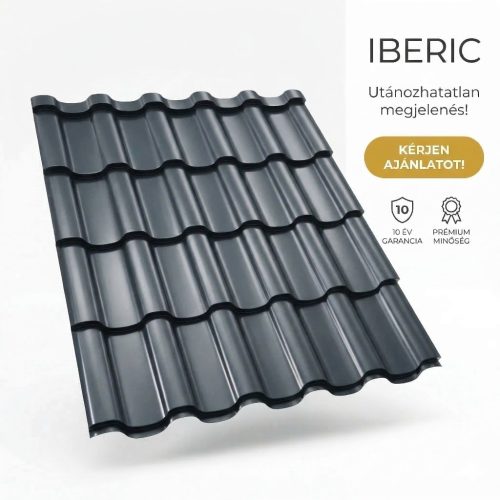 IBERIC 40 Cserepeslemez Antracitszürke Ral7016 0.50 MM fényes