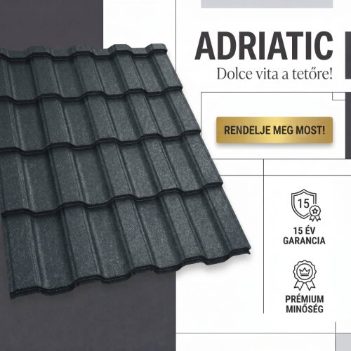 ADRIATIC 35 Cserepeslemez Ral7011 Vasszürke GrandeMat 0.50 MM