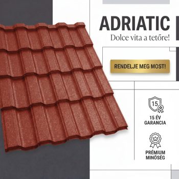   ADRIATIC 40 Cserepeslemez Ral3011 Barnásvörös GrandeMat 0.50 MM