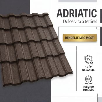   ADRIATIC 40 Cserepeslemez Ral8019 Szürkésbarna GrandeMat 0.50 MM