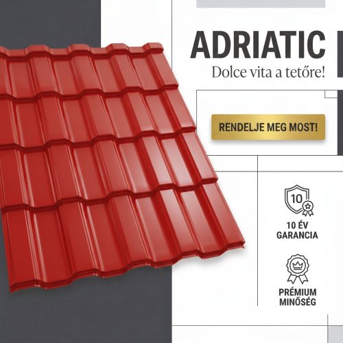 ADRIATIC 35 Cserepeslemez Ral3000 Tűzvörös fényes 0.45 MM