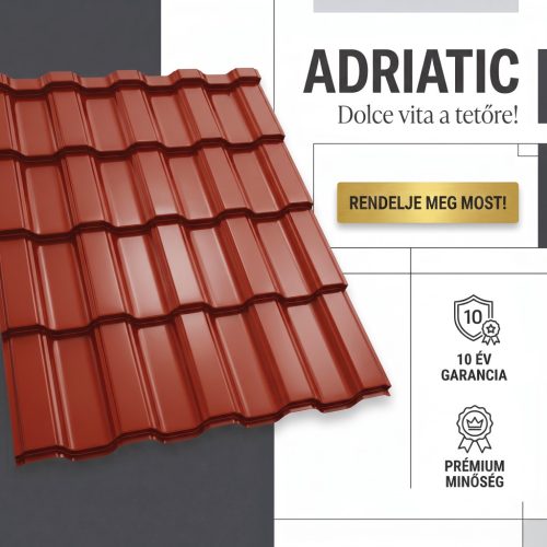 ADRIATIC 35 Cserepeslemez Ral3011 Barnásvörös fényes 0.45 MM