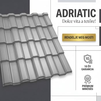   ADRIATIC 35 Cserepeslemez Ral9006 Fehéralumínium fényes 0.45 MM