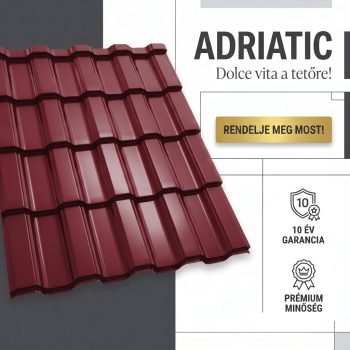 ADRIATIC 40 Cserepeslemez Ral3005 Borvörös fényes 0.45 MM