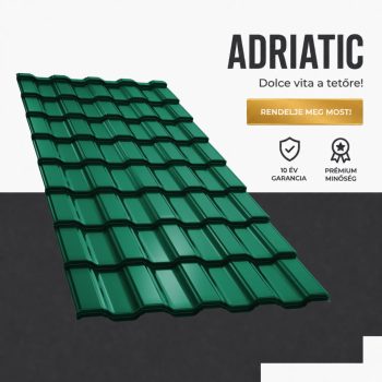 ADRIATIC 40 Cserepeslemez Ral6005 Mohazöld fényes 0.45 MM