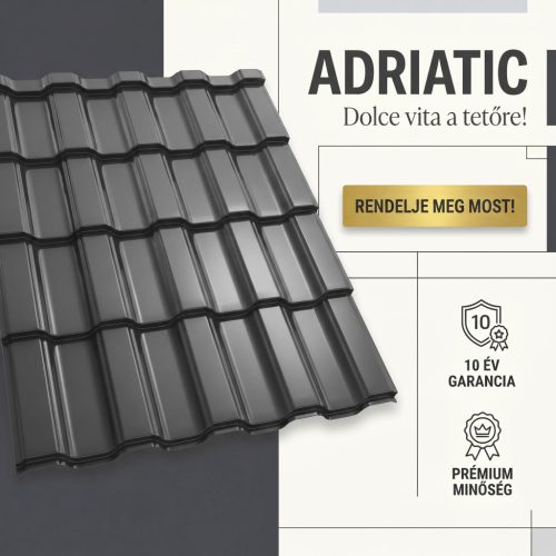 ADRIATIC 40 Cserepeslemez Ral7024 Grafitszürke fényes 0.45 MM