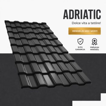 ADRIATIC 40 Cserepeslemez Ral9005 Fekete fényes 0.45 MM