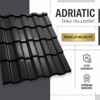 ADRIATIC 40 Cserepeslemez Ral9005 Fekete fényes 0.50 MM