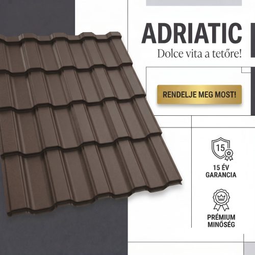 ADRIATIC 35 Cserepeslemez Ral8019 Szürkésbarna Matt 0.45 MM
