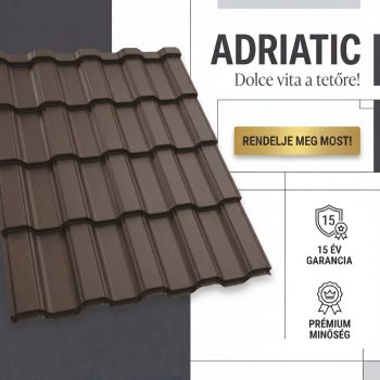   ADRIATIC 40 Cserepeslemez Ral8019 Szürkésbarna Matt 0.45 MM