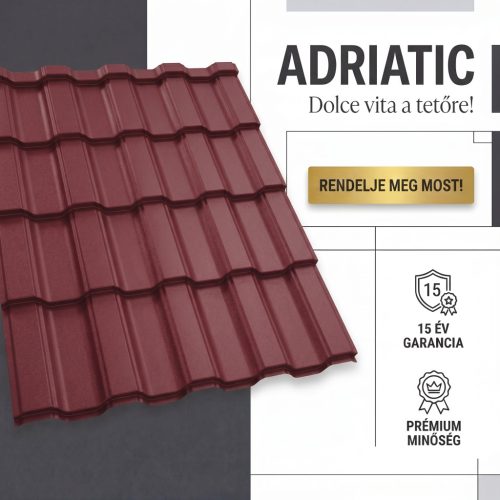 ADRIATIC 35 Cserepeslemez Ral3005 Borvörös Matt 0.50 MM