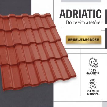 ADRIATIC 40 Cserepeslemez Ral3009 Oxidvörös Matt 0.50 MM