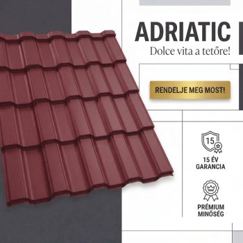 ADRIATIC 35 Cserepeslemez Ral3005 Borvörös Matt 0.60 MM