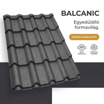 BALCANIC 35 Cserepeslemez Ral9005 Fekete GrandeMat 0.50 MM