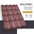 BALCANIC 40 Cserepeslemez Ral3005  Borvörös GrandeMat 0.50 MM