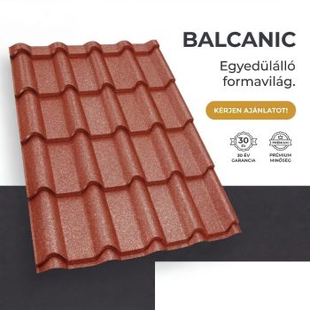   BALCANIC 40 Cserepeslemez Ral3011 Barnásvörös GrandeMat 0.50 MM