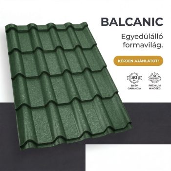   BALCANIC 40 Cserepeslemez Ral6005 Mohazöld GrandeMat 0.50 MM