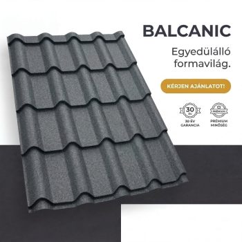   BALCANIC 40 Cserepeslemez Ral7011 Vasszürke GrandeMat 0.50 MM