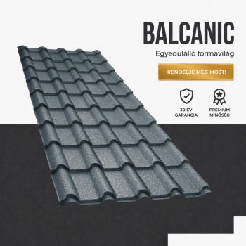   BALCANIC 40 Cserepeslemez Ral7011 Vasszürke GrandeMat 0.50 MM