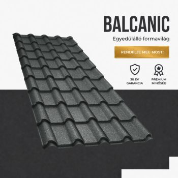   BALCANIC 40 Cserepeslemez Ral7024 Grafitszürke GrandeMat 0.50 MM 
