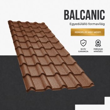   BALCANIC 40 Cserepeslemez Ral8004 Rézbarna GrandeMat 0.50 MM