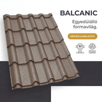   BALCANIC 40 Cserepeslemez Ral8019 Szürkésbarna GrandeMat 0.50 MM
