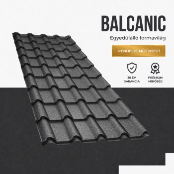 BALCANIC 40 Cserepeslemez Ral9005 Fekete GrandeMat 0.50 MM