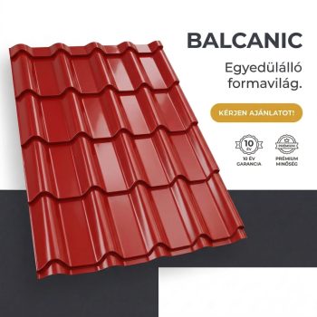   BALCANIC 35 Cserepeslemez Ral3000 Tűzvörös Fényes 0.45 MM