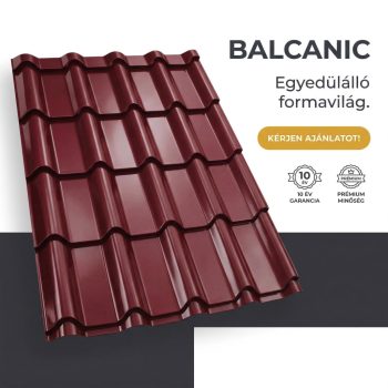   BALCANIC 35 Cserepeslemez Ral3005 Borvörös Fényes 0.45 MM 