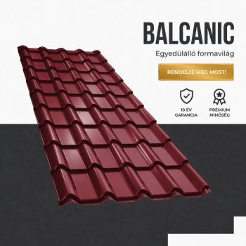   BALCANIC 35 Cserepeslemez Ral3005 Borvörös Fényes 0.45 MM 