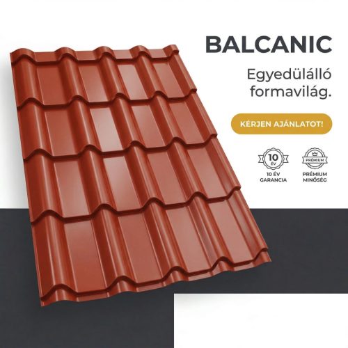 BALCANIC 35 Cserepeslemez Ral3009 Oxidvörös Fényes 0.45 MM 