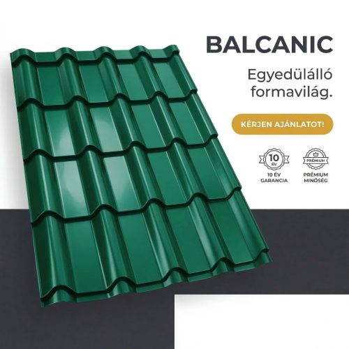 BALCANIC 35 Cserepeslemez Ral6005 Mohazöld Fényes 0.45 MM 