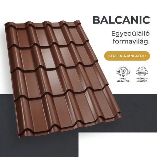 BALCANIC 35 Cserepeslemez Ral8017 Csokoládébarna fényes 0.45 MM