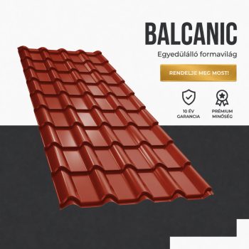   BALCANIC 40 Cserepeslemez Ral3011 Barnásvörös fényes 0.45 MM