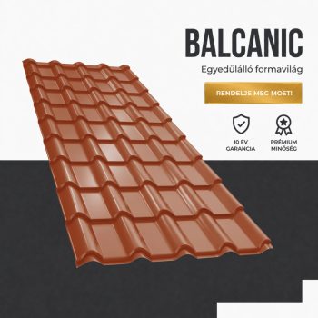 BALCANIC 40 Cserepeslemez Ral8004 Rézbarna fényes 0.45 MM