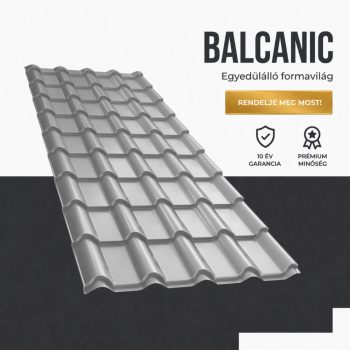   BALCANIC 40 Cserepeslemez Ral9006 Fehéralumínium fényes 0.45 MM 