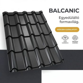BALCANIC 40 Cserepeslemez Ral9005 Fekete fényes 0.50 MM 