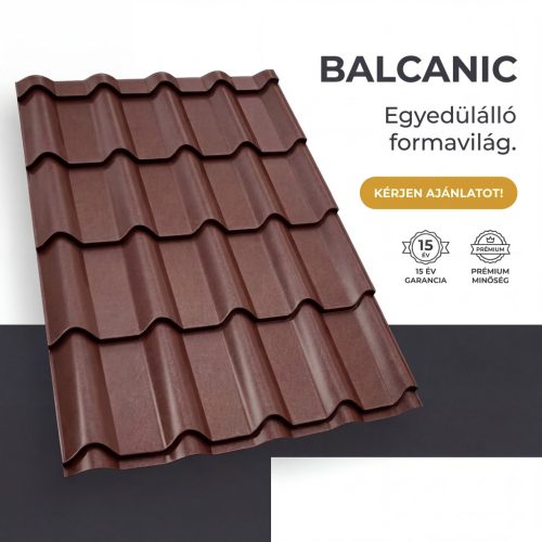 BALCANIC 35 Cserepeslemez Ral8017 Csokoládébarna Matt 0.50 MM