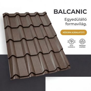   BALCANIC 35 Cserepeslemez Ral8019 Szürkésbarna Matt 0.50 MM