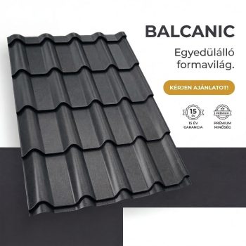 BALCANIC 35 Cserepeslemez Ral9005 Fekete Matt 0.50 MM