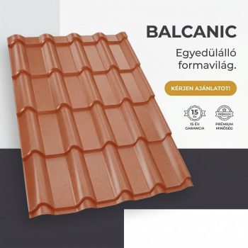 BALCANIC 40 Cserepeslemez Ral8004 Rézbarna Matt 0.50 MM