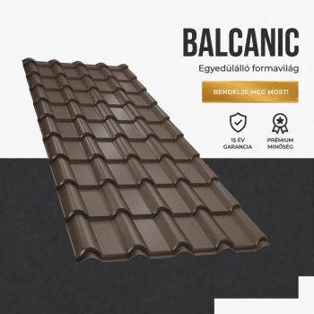   BALCANIC 40 Cserepeslemez Ral8019 Szürkésbarna Matt 0.50 MM
