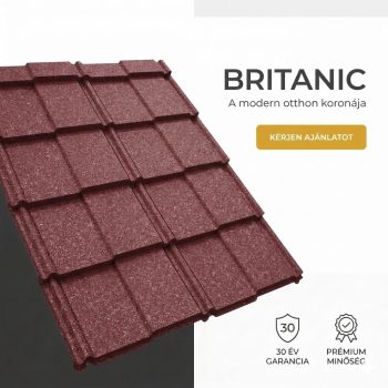 BRITANIC 35 Cserepeslemez Borvörös Ral3005 GDM 0.50MM