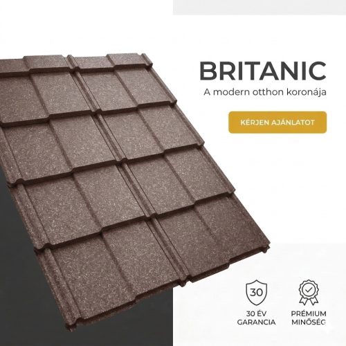 BRITANIC 35 Cserepeslemez Csokoládébarna Ral8017 GDM 0.50MM