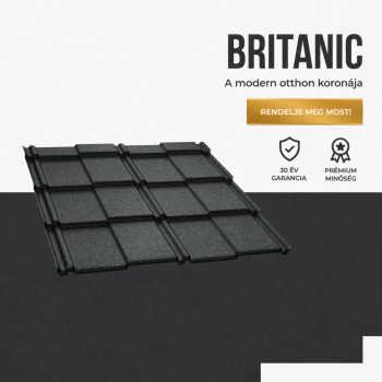   BRITANIC 40 Cserepeslemez Ral7024 Grafitszürke GrandeMat 0.50 MM