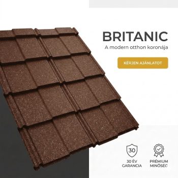 BRITANIC 40 Cserepeslemez Rézbarna RAl8004 GDM 0.50MM