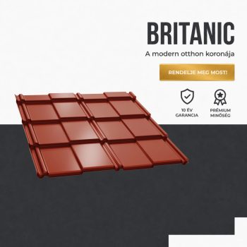   BRITANIC 35 Cserepeslemez Ral3011 Barnásvörös fényes 0.45 MM