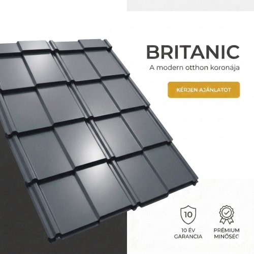 BRITANIC 40 Cserepeslemez Antracitszürke Ral7016 0.45MM fényes