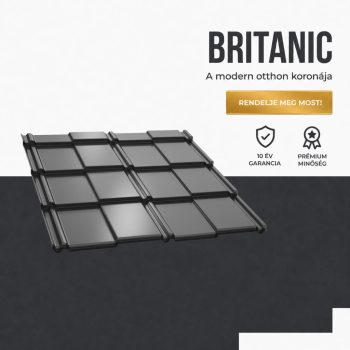   BRITANIC 40 Cserepeslemez Ral7024 Grafitszürke fényes 0.45 MM