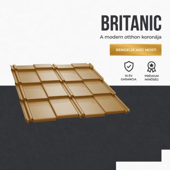 BRITANIC 40 Cserepeslemez Ral8003 Agyagbarna fényes 0.45 MM